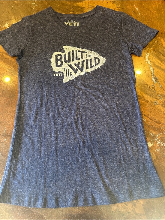 Yeti Tops - Yeti Navy Blue Built for the Wild Graphic Short Sleeve Tee